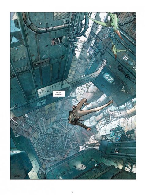 Flying City, Cyberpunk Techwear, Jean Giraud, Perspective Art, Albrecht Durer, Arte Cyberpunk, Bd Comics, Cyberpunk Art, Norman Rockwell