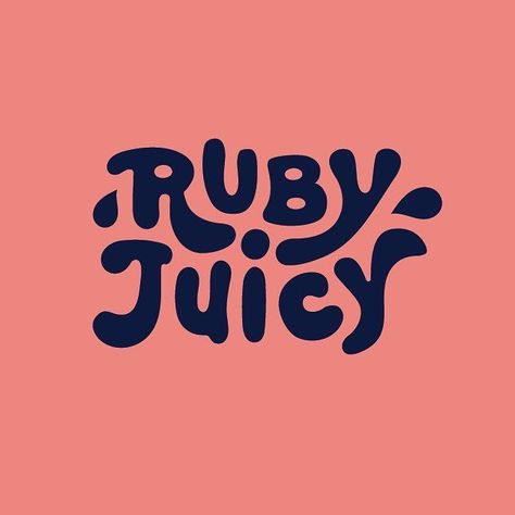 Ruby Juicy type Inspiration Typographie, Inspiration Logo Design, Cool Typography, Creative Typography, Symbol Logo, 3d Logo, Minimalist Logo Design, Typography Letters, Typography Inspiration