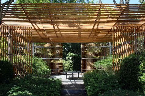 Gallery of Chou No Hane Meditation Pavilion / Atelier LAVIT - 5 Meditation Pavilion, Architecture Design Sketch, Landscape Elements, Walled Garden, Garden Wall, Design Sketch, The Earth, Architecture Design, Meditation