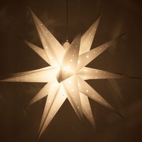 24" LED Fold-Flat White Moravian Star Light, Outdoor Rated Moravian Star Light, Paper Star Lights, Led Lights Outdoor, Moravian Star, Star Lantern, Christmas Light Show, Christmas Light Installation, Hanging Christmas Lights, Star Lanterns