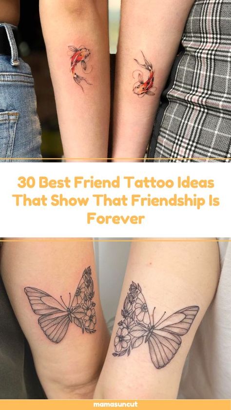 30 Best Friend Tattoo Ideas That Prove Friendship Is Forever Best Friend Growth Tattoos, Classy Best Friend Tattoos, Best Friend Animal Tattoos, Best Friend Tattoos Meaningful Friendship For 2, Bff Tattoo Ideas Unique, Soul Sister Tattoos Bff, Butterfly Friendship Tattoos, Soul Sister Tattoos Symbol, Tattoo Ideas Female Best Friend