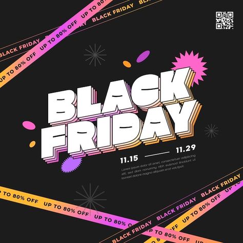 Vector black friday event template | Premium Vector #Freepik #vector #sale #background #holiday #colorful Black Friday Sale Ads, Black Friday Email Design, Black Friday Graphic, Graphic Design Personal Branding, What Is Black Friday, Black Friday Sale Design, Black Friday Email, Sale Background, Black Friday Poster