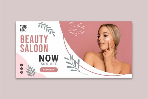 Photoshop Editing Tutorials, Kids Salon, Beauty Skin Quotes, Banner Online, Social Media Drawings, Banner Drawing, Pop Up Ads, Banner Design Inspiration, Facebook Cover Design