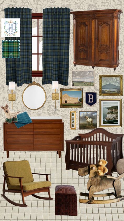 #boynursery #nurseryinspo #nursery #english #classic #vintage #decor #interiordesign Vintage Nursery Boy, Cottage Nursery, English Classic, Nursery Accent Wall, Vintage Baby Boys, Boy’s Room, Dream Nurseries, Nursery Room Inspiration, Baby Boy Nursery