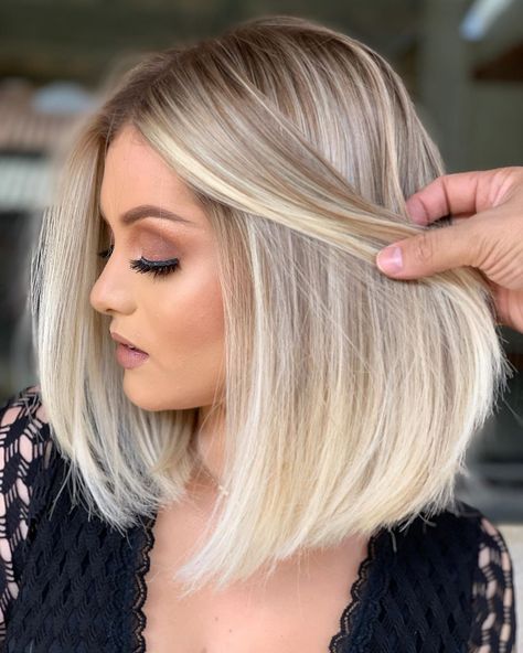 Voluminous A-Line White Blonde Lob Ash Blonde Bob, Blonde Lob, Blonde Bob Wig, Blonde Bob Hairstyles, Human Hair Wigs Blonde, Hair Light, Balayage Blonde, Long Bob Haircuts, Lob Haircut