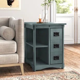 End Table Wood, Tall End Tables, Kelly Clarkson Home, Floor Shelf, Wood Farmhouse, End Tables With Storage, Kelly Clarkson, Aaliyah, Open Shelving