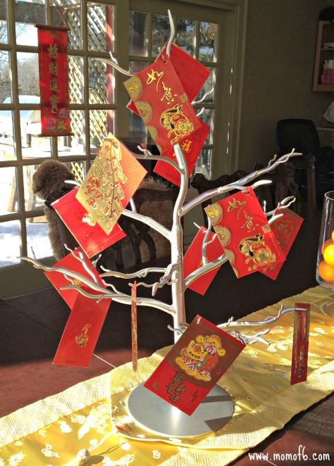 Chinese New Year Decorations Hong Bao Tree 10 Great Ideas for Chinese New Year Decorations! {With Free Printables} Chinese Party Decorations, Kids Lantern, Chinese New Year Crafts For Kids, Chinese Party, Hong Bao, Chinese New Year Food, Chinese New Year Activities, Japanese Party, Chinese New Year Party