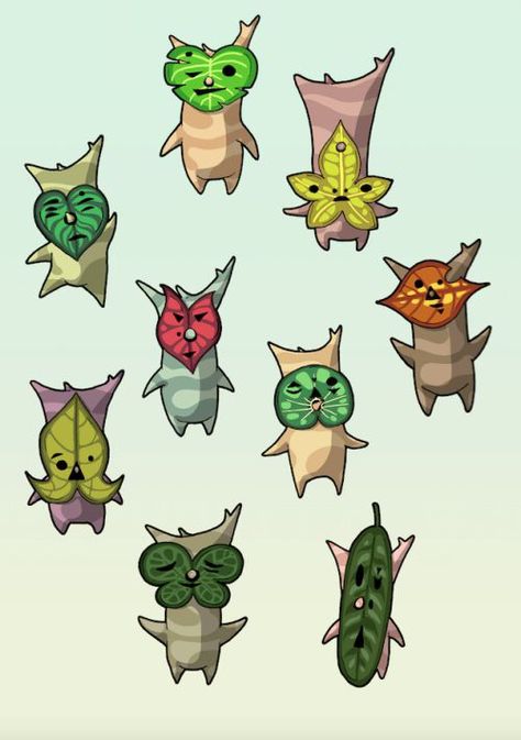 How To Draw A Korok, Cute Korok Drawing, Korok Legend Of Zelda, Matching Korok Tattoo, Korok Zelda Drawing, Zelda Korok Art, Korok Tattoo Zelda, Koroks Botw, Legend Of Zelda Drawings