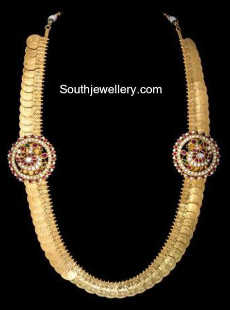 Kaasu Mala Gold Haram, Kaasu Mala, Kasu Malai, Kasula Haram, Kasu Haram, Gold Earrings Indian, Gold Temple Jewellery, Gold Necklace Indian, Gold Jewelry Simple Necklace