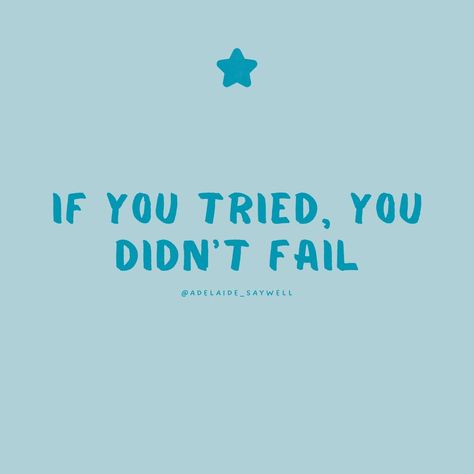 When you try something and it doesn't work out, that doesn't mean you failed. Let's change the way we look at "failure" If you put yourself out there, and you tried something, in my eyes I call that a win. Stop being so hard on yourself. It takes bravery, courage, and determination to try and you should be so proud that you were able to put yourself out there in the first place. ✨ you did not "fail" the outcome just wasn't as expected ✨ you did the hardest thing by trying ✨ you are allow... You Are Not A Failure, Put Yourself Out There, Bestest Friend, First Place, So Proud, My Eyes, You Tried, Work Out, No Way