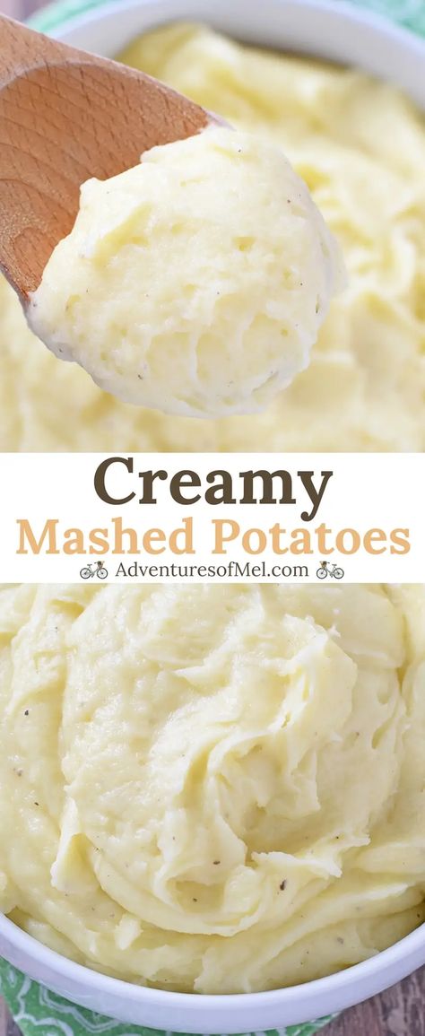 Creamy Mashed Potatoes - Adventures of Mel Creamy Mashed Potatoes With Heavy Cream, Best Creamy Mashed Potatoes Recipe, Mashed Potatoes Recipe Heavy Whipping Cream, Mashed Potatoes Recipe Heavy Cream, Mashed Potatoes Recipe For 2, Yellow Potatoes Mashed, Mashed Potatoes With Heavy Cream, Mashed Potatoes Ideas, Recipes Mashed Potatoes