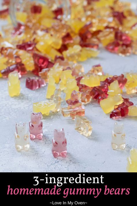 Homemade Gummy Bears Gelatin Gummy Bears, Make Your Own Gummy Bears, How To Make Gelatin Gummies, Diy Gummy Worms, Diy Healthy Gummy Bears, Gummy Bear Recipe With Gelatin, Diy Gummy Bears Recipes, Bovine Gelatin Gummies, Homemade Gelatin Gummies