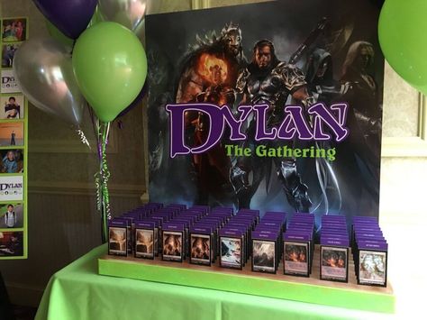 Magic The Gathering Seating Card Display - DOWNLOAD Magic The Gathering Party, Seating Card Display, Place Card Ideas, Invitation Card Party, Magic Party, Custom Playing Cards, Event Design Inspiration, Custom Chocolate, Card Display