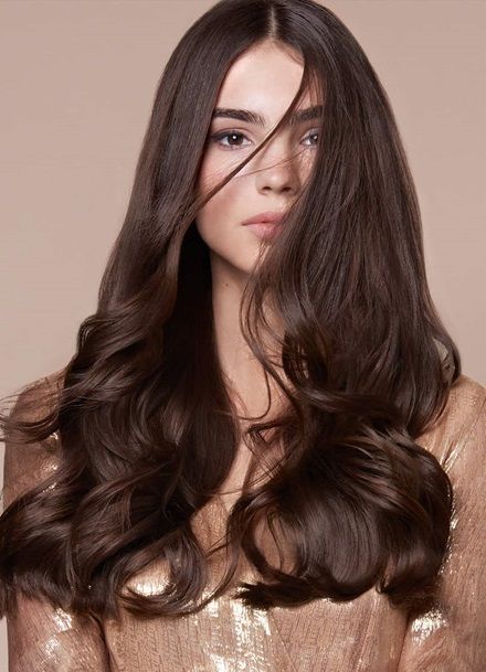 Global Hair Color, Curled Hair With Braid, Rambut Brunette, Dark Brunette Hair, Hair Color Chocolate, Honey Brown Hair, Brown Hair Looks, Brown Hair Dye, Long Dark Hair