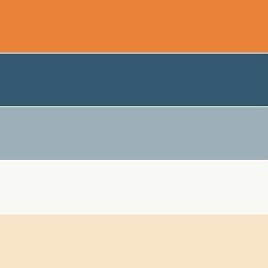 Blue Orange Beige Color Palette, Blue Orange Tan Color Palette, Orange And Blue Color Pallet, Orange And Blue Color Palettes, Orange Blue Color Scheme, Blue Orange White Color Palette, Orange Paint Palette, Gym Color Palette, Blue Logo Color Palette