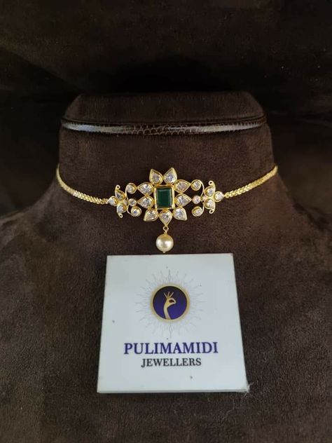 Modern Indian Gold Jewellery, Light Weight Gold Choker Necklace Designs, Light Weight Chokers In Gold, Light Weight Kante Designs, Simple Gold Choker Designs, Simple Choker Designs, Simple Gold Choker Necklace Designs, 15grams Gold Necklace Designs, Light Weight Kasulaperu Designs