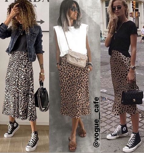 Leopard Print Skirt Outfit, Leopard Skirt Outfit, Printed Skirt Outfit, Look Boho Chic, Leopard Print Outfits, Animal Print Outfits, Rock Outfit, Leopard Print Skirt, Casual Chic Outfit