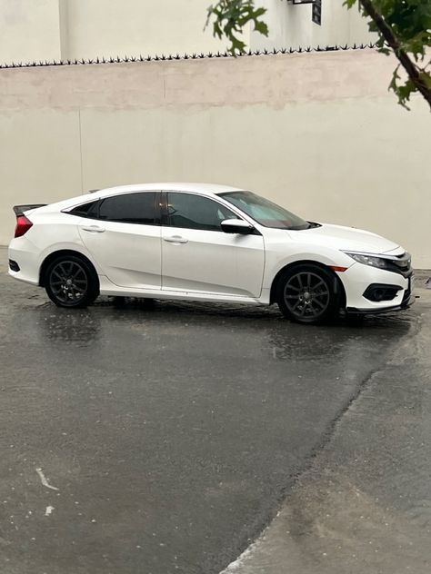 White Honda Civic Aesthetic, White Honda Civic, Civic G10, Honda Civic 2017, Honda Civic Car, Honda Civic 2014, Civic Car, Dream Cars Mercedes, Civic Type R