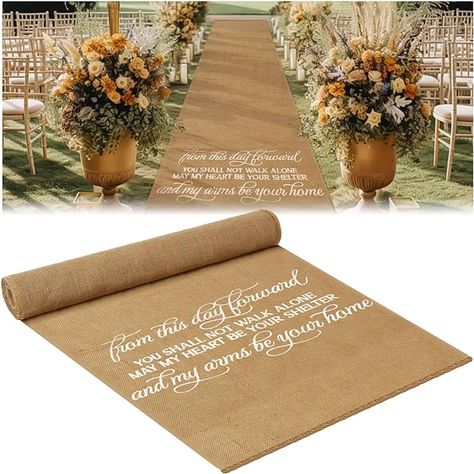 Runner For Wedding Aisle, Carpet Aisle Runner Wedding, Runner For Outdoor Wedding, Rustic Aisle Runner, Rustic Wedding Aisle, Burlap Aisle Runner Wedding, Wedding Ceremony Rustic, Burlap Aisle Runner, Wedding Decisions