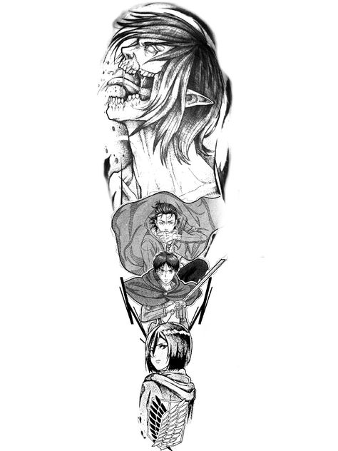 Eren Yeager Tattoo Ideas, Captain Levi Tattoo, Attack On Titan Tattoo Design, Eren Yeager Tattoo, Shingeki No Kyojin Tattoo, Mikasa Tattoo, Eren Jaeger Tattoo, Attack On Titan Tattoo Ideas, Eren Titan