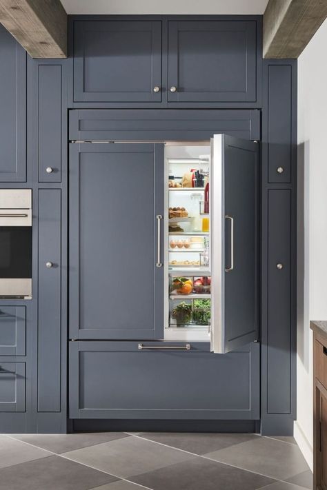 This 48” Sub-Zero French Door Refrigerator is the perfect balance of fashion and function. With overlay paneling it fits seamlessly into any design, while working hard to keep food fresher, longer. Modern Refrigerator, Victorian Home Renovation, Paneled Refrigerator, Panel Ready Refrigerator, Subzero Refrigerator, Sub Zero Refrigerator, Column Refrigerator, Cabinet Refrigerator, Refrigerator Panels