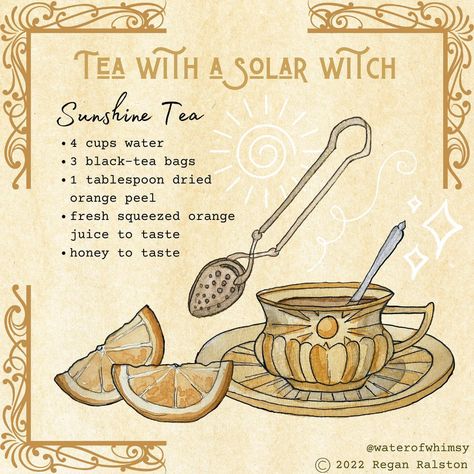 Water of Whimsy (@waterofwhimsy) • Instagram photos and videos Solar Witch, Witchy Wall Art, Kitchen Witch Recipes, Black Tea Bags, Magia Das Ervas, 귀여운 음식 그림, Magic Spell Book, Kitchen Witchery, Witchcraft Spell Books