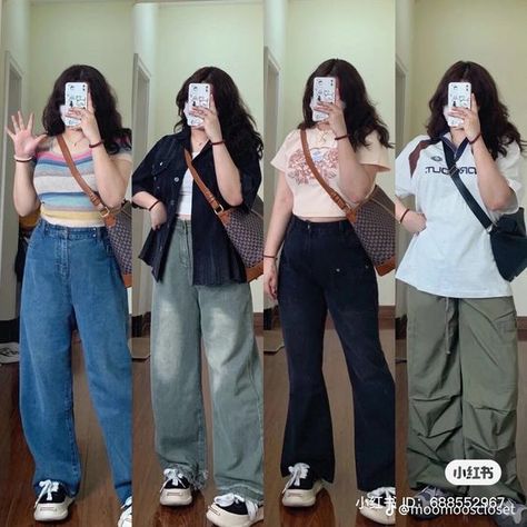 Celana Jins Wanita, Chubby Outfit Ideas, Plus Size Aesthetic Outfits, Outfits For Chubby Girls, Curvy Casual Outfits, Plus Zise, Modest Casual Outfits, Simple Style Outfits, Chubby Fashion