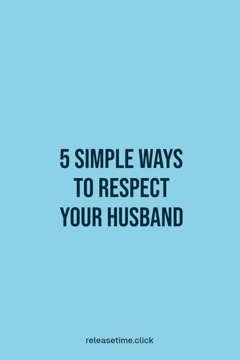 Are you looking to strengthen your relationship and show love? Here are 5 simple yet impactful ways to show respect to your husband that can really elevate your marriage. From appreciating his hard work to communicating openly, these acts of kindness not only fortify your bond but foster happiness both for you and him. Discover how respect thrives with small gestures, deep conversations, and genuine care. Your partnership deserves it, so start today for a happier, healthier marriage! Respect Husband, How To Be More Respectful, How To Respect Your Husband, Ways To Respect Your Husband, Ways To Show Respect, How To Show Your Husband Respect, Tag Cloud, Showing Respect, Personal Boundaries