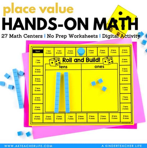 A Kinderteacher Life | Teachers Pay Teachers Place Value Grade 1, Place Value First Grade, Teach Place Value, Anchor Charts First Grade, Mathematics Activities, Base Ten Blocks, Math Place Value, Math Talk, Number Bonds