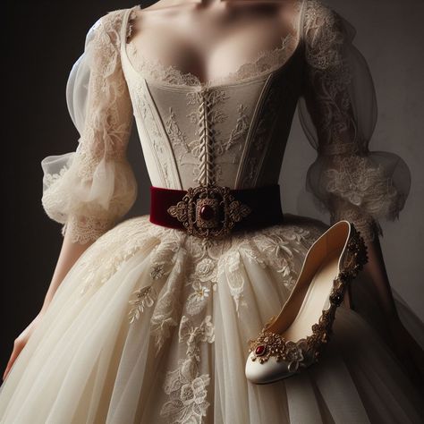 Victorian Wedding Shoes, Princess Astethic, Rococo Dresses, Gowns Aesthetic, Princess Gowns, Fancy Wedding Dresses, Old Fashion Dresses, History Fashion, Fantasy Dresses