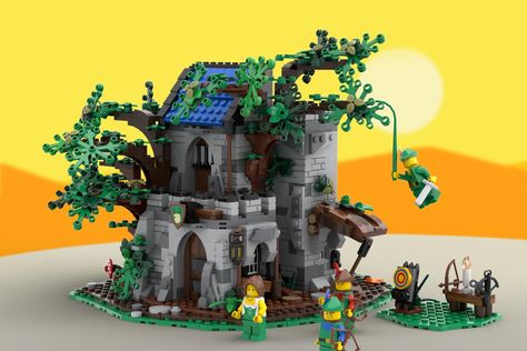 Lego Forestmen, Merlin Wizard, Druid Magic, Green Wizard, Medieval Lego, Lego History, Brick Castle, Lego Watch, Lego Designs