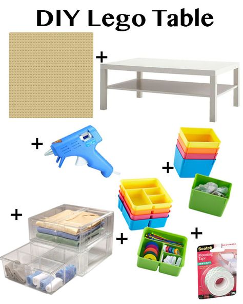 Ikea Inspirations, Diy Lego Table, Table Lego, Lego Table Diy, Lego Organization, Ikea Inspiration, Diy Lego, Lego Table, Hama Beads Minecraft