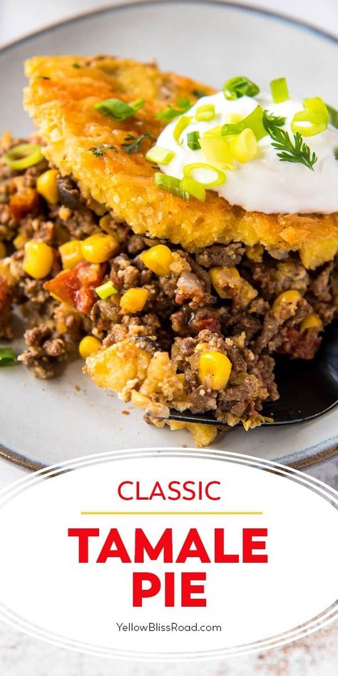 Easy Tamale Pie, Cornbread Dishes, Easy Tamales, Tamale Pie Recipe, Seasoned Ground Beef, Authentic Mexican Recipes, Tamale Pie, Easy Casserole Recipes, Easy Casserole