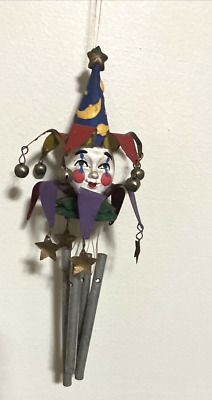 Clown Decor, People In Space, Antique Finds, Cute Clown, Outdoor Living Decor, Meaningful Drawings, Weird Dreams, Beaded Curtains, Moon Stars