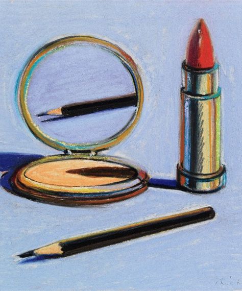 Eyebrow Pencil, by Wayne Thiebaud, 1964 Makeup Still Life, Indie Beauty Brands, Still Life Artists, Wayne Thiebaud, Still Life Drawing, Still Life Art, High Art, Beauty Business, Eyebrow Pencil