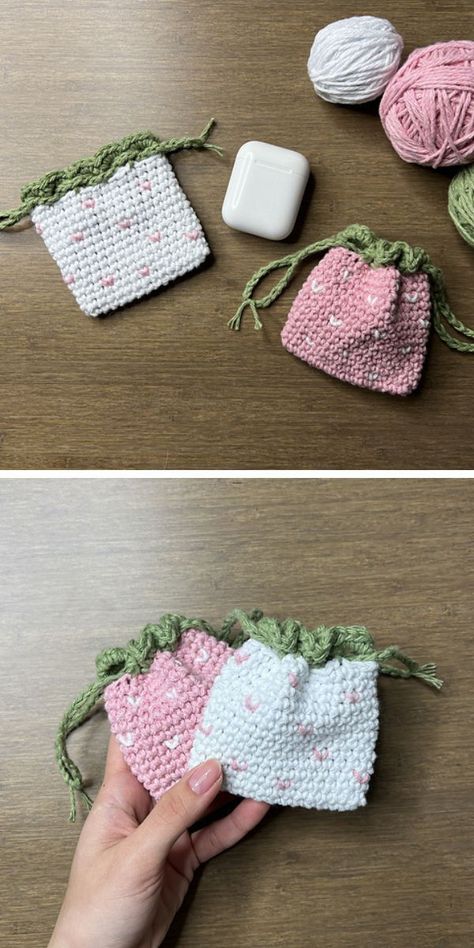 24 Adaptable Crochet Pouch Free Patterns for Storing Everything - Small Crochet Gifts, Quick Crochet Projects, Crocheted Bags, Bags Pattern, Crochet Fairy, Crochet Bag Pattern Free, Crochet Pouch, Easy Crochet Projects, Cozy Crochet