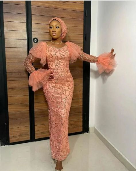 Elegant and Stunning Asoebi Styles for Ladies 2022. – Ladeey Aso Ebi Dresses, African Bridal Dress, Nigerian Dress, Nigerian Lace Styles Dress, Nigerian Lace Styles, Mode Turban, Lace Gown Styles, African Wear Dresses, Lace Dress Styles