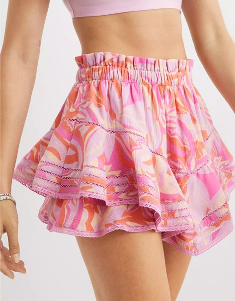 Aerie Rock 'n' Ruffle Skort Aerie Shorts, Comfy Skirt, Recruitment Outfits, Preppy Summer Outfits, Cute Preppy Outfits, Preppy Summer, Mens Outfitters, Skorts, Preppy Outfits