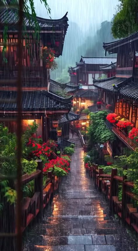 Fantasy Books Magic, Old Japanese House, Japan Decor, Japanese Town, Japanese Village, Chengdu China, Sakura Art, Notes App, Japan Kyoto