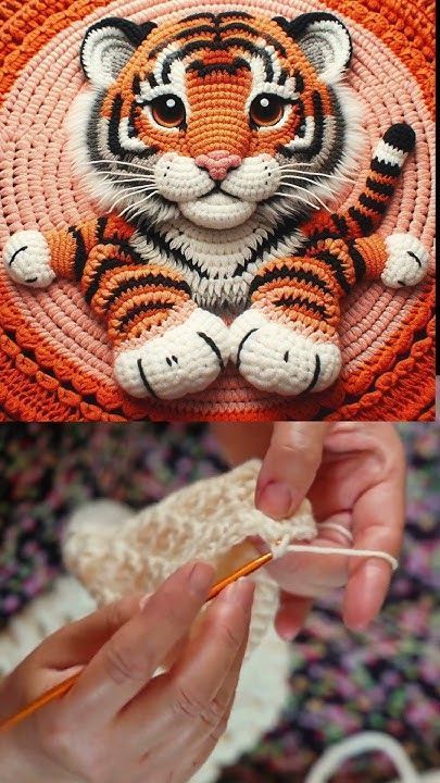 Crochet Tiger, Stuff To Make, Different Dog Breeds, Crochet Necklace Pattern, Owl Crochet Patterns, Crochet Pieces, Crochet Bookmark Pattern, Crochet Sheep, Crochet Baby Dress Pattern