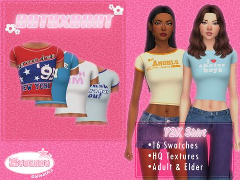 Sims4 Cc Shirt Patreon, Sims 4 Women Shirts Cc, The Sims Resource Clothing Y2k, Maxis Match Y2k Cc, The Sims Resource Y2k, Y2k Sims 4 Cc Maxis Match, Sims4 Cc Clothing Female Y2k, Sims 4 Shirts Female, 90s Sims 4 Cc