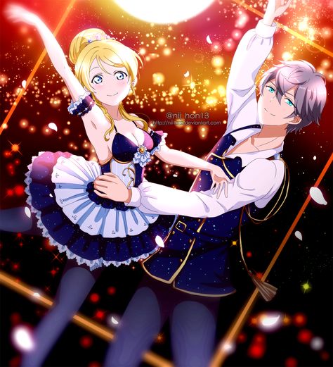 Ensembles stars x Love live  Sena Izumi and Eli Ayase Anime Ballet, Anime Ballerina, Eli Ayase, Monster Strike, Dance Partner, Ballet Performance, Love Live School Idol Project, Fashion Drawing Tutorial, Live Picture