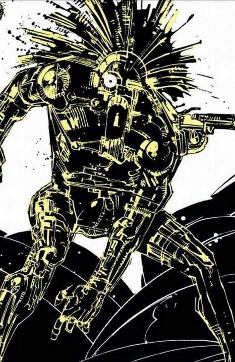 Warlock created by Chris Claremont and Bill Sienkiewicz. Warlock Marvel, Bill Sienkiewicz, Super Powers Art, Comic Book Artwork, Batman Art, Robot Concept Art, Human Art, Marvel Art, Funky Art