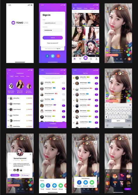 Live Streaming Design, Video Streaming App, App Wireframe, Live Streaming App, Flutter App, Space Hotel, Live App, Ux Mobile, App Interface Design