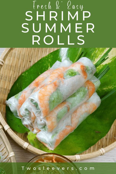 Shrimp Wraps Recipes Spring Rolls, Healthy Shrimp Spring Rolls, Crab Summer Rolls, Thai Shrimp Spring Rolls, Shrimp Summer Rolls Recipe, Shrimp Rice Wraps, Summer Shrimp Rolls, Salad Rolls Vietnamese, Shrimp Spring Roll Recipe