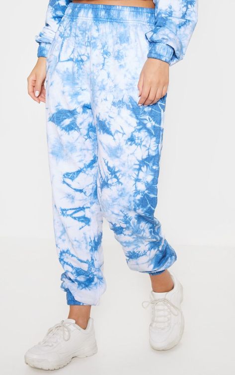 Blue Tie Dye Jogger Dusty Blue Tie, Sweatpants For Women, Flatform Sneakers, Slim Fit Joggers, Tie Dye Outfits, Cargo Joggers, Joggers Womens, Blue Tie, Blue Ties