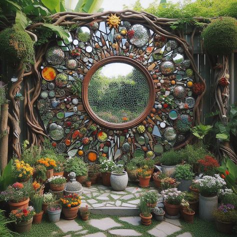 21 Inspiring Garden Junk Ideas To Transform Your Trash Into Treasure - My Besuited Home Junk Art Ideas, Garden Ornaments Ideas, Garden Junk Ideas, Artsy Garden, Boho Garden Ideas, Witchy Garden, Trash Into Treasure, Yard Art Crafts, Gutter Garden