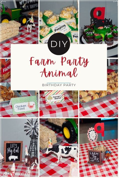 Farm Decor Birthday Party, Farm Themed Party Food Ideas, Farm Animals Birthday Party Food, Farm Themed Birthday Party Food Snacks, Food For Farm Themed Birthday Party, Party Til The Cows Come Home Birthday, Farm Animal Food Ideas, Farm Theme Food Ideas, Farm Theme Birthday Food