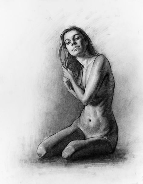 Charcoal Figure Drawing, Leg Anatomy, Life Drawing Pose, Male Figure Drawing, Human Figure Sketches, Nude Artwork, Human Figure Drawing, Female Art Painting, Charcoal Art