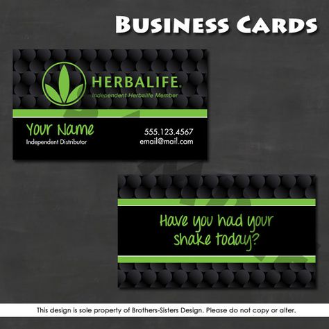 Herbalife Business Card  Digital Download by BrotherSistersDesign Herbalife Business Cards, Shake Bar, Herbalife Club, Personal Improvement Plan, Herbalife Diet, Herbalife Business, Juice Bar Design, Family Feud Game, Executive Resume Template